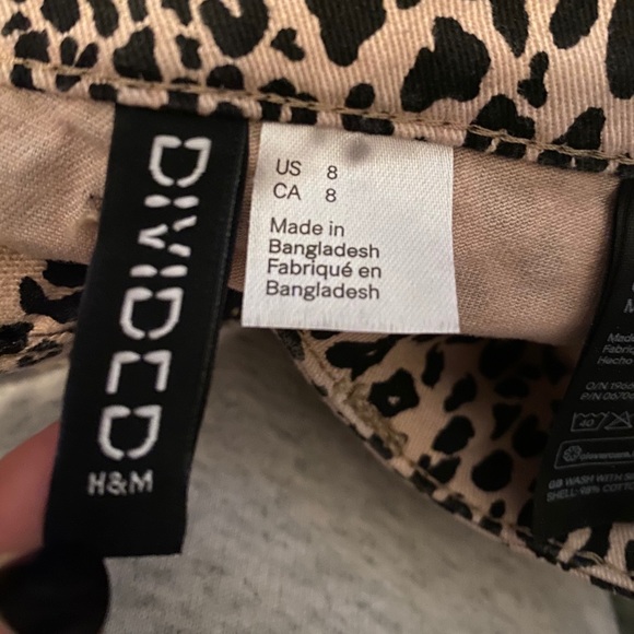 Trendy leopard print high-waist straight leg jeans - Picture 4 of 4